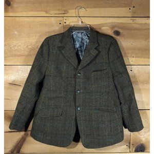 Bindle & Keep Custom Wool Blazer Mens Size 42 Paisley Inside 7 Pockets Plaid